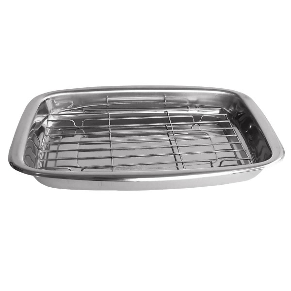 Encontraproduto.com.br - Assadeira com Grelha Martinazzo 35x24cm Home Imperial Forma de Inox Retangular