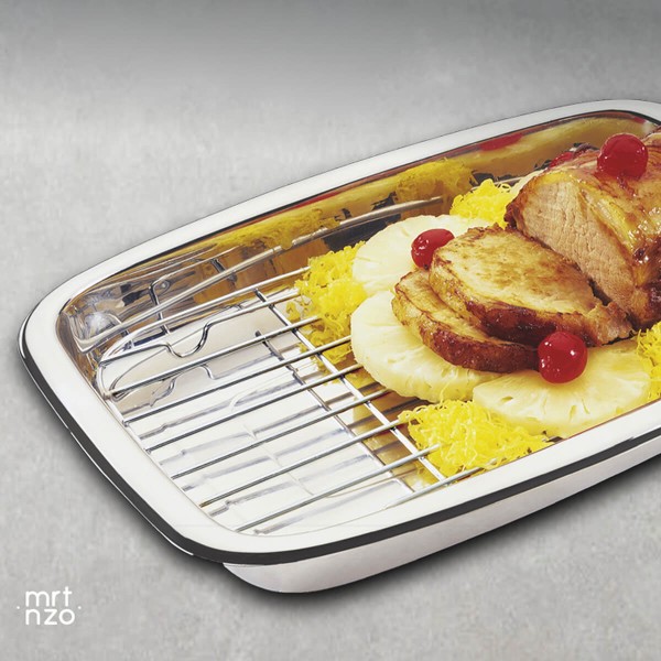 Encontraproduto.com.br - Assadeira com Grelha Martinazzo 35x24cm Home Imperial Forma de Inox Retangular