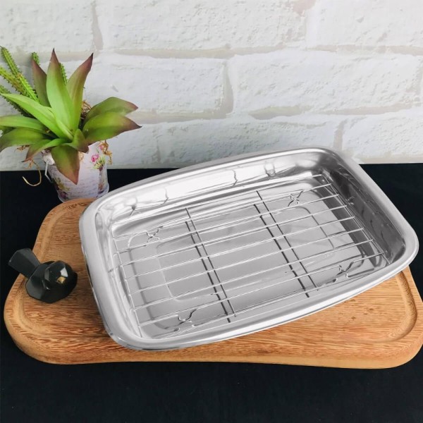 Encontraproduto.com.br - Assadeira com Grelha Martinazzo 35x24cm Home Imperial Forma de Inox Retangular
