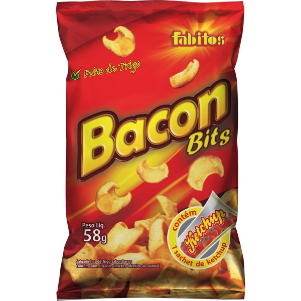 Encontraproduto.com.br - Salgadinho Fabitos 58g Bits Bacon