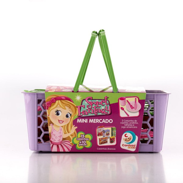 Encontraproduto.com.br - CESTINHA MINI MERCADO - PARA VOCÃŠ FAZER SUAS COMPRINHAS COM A MAMÃƒE PREPARAR AS SUAS COMIDINHAS E SEUS PIC-NICS