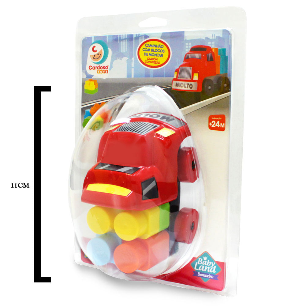 Blocos de Montar - Baby Land - Caminhão de Bombeiro - Embalagem de Páscoa - Cardoso