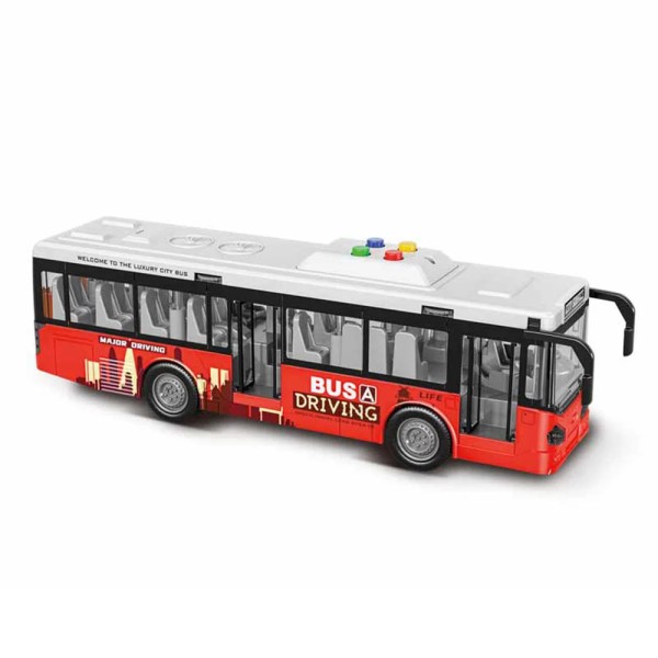 Encontraproduto.com.br - Brinquedo Ônibus Cardoso City Driver Vermelho
