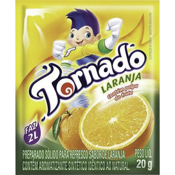 Encontraproduto.com.br - Refresco em Pó Tornado Laranja Envelope com 20g
