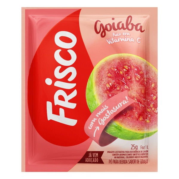 Encontraproduto.com.br - Refresco Em Pó Sabor Goiaba Frisco Embalagem 25G