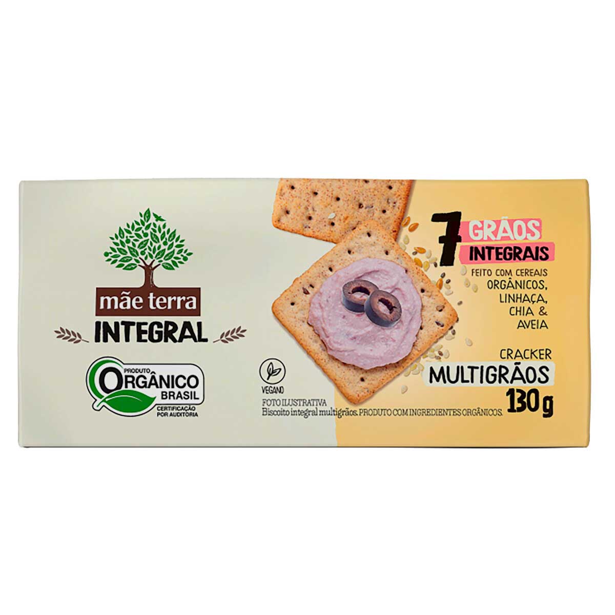 Encontraproduto.com.br - Biscoito Cracker Integral Mãe Terra Tribos Original Orgânico 130g
