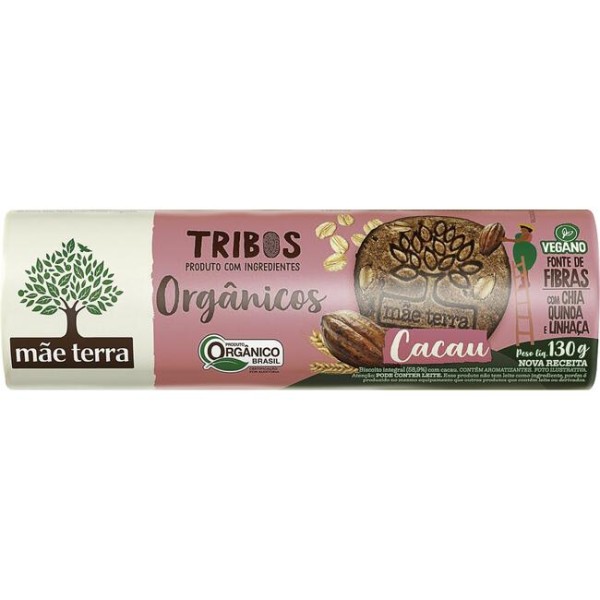 Encontraproduto.com.br - Biscoito Integral Orgânico Mãe Terra Cacau 130g