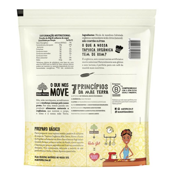 Encontraproduto.com.br - Tapioca Orgânica por Bela Gil 400g - Mãe Terra