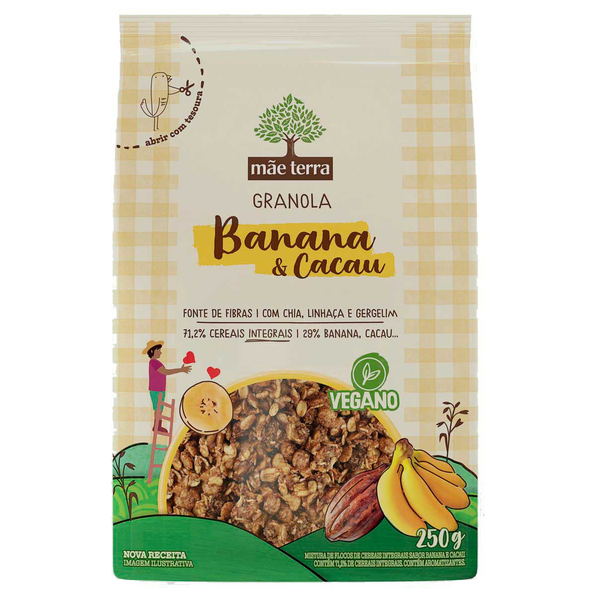 Granola Banana e Cacau 250g - Mãe Terra