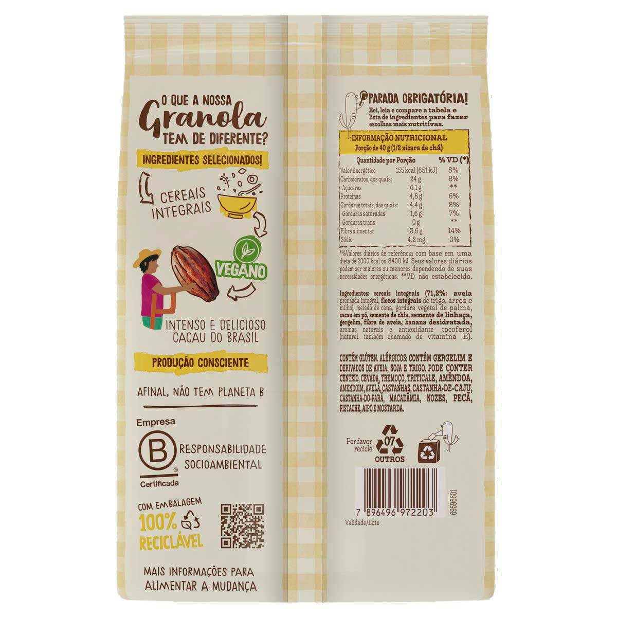 Encontraproduto.com.br - Granola Banana e Cacau 250g - Mãe Terra