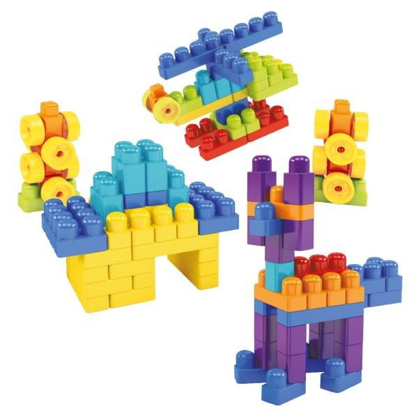 Encontraproduto.com.br - Brinquedo Super Caixa Divertida 2 120 Blocos Dismat Cores Sortidas