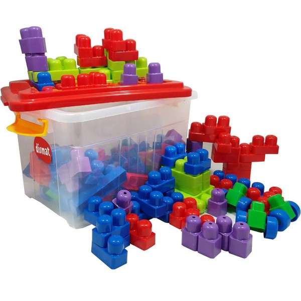 Encontraproduto.com.br - Brinquedo Super Caixa Divertida 2 120 Blocos Dismat Cores Sortidas