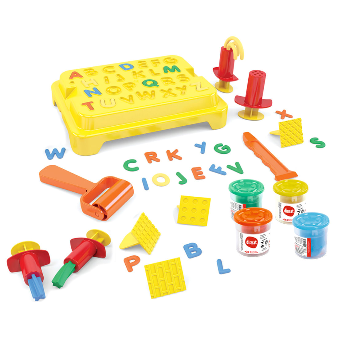 Encontraproduto.com.br - Box Com Massinha 20 Peças Dismat Mk300
