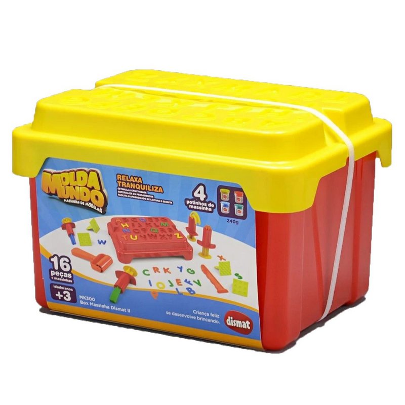 Encontraproduto.com.br - Box Com Massinha 20 Peças Dismat Mk300