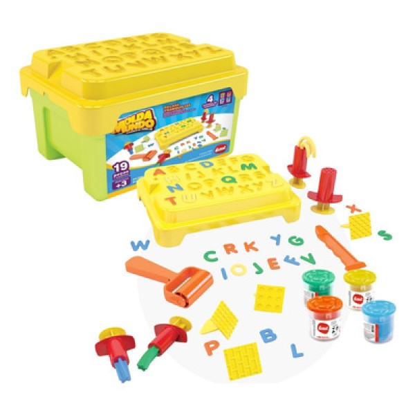 Encontraproduto.com.br - Box Com Massinha 20 Peças Dismat Mk300