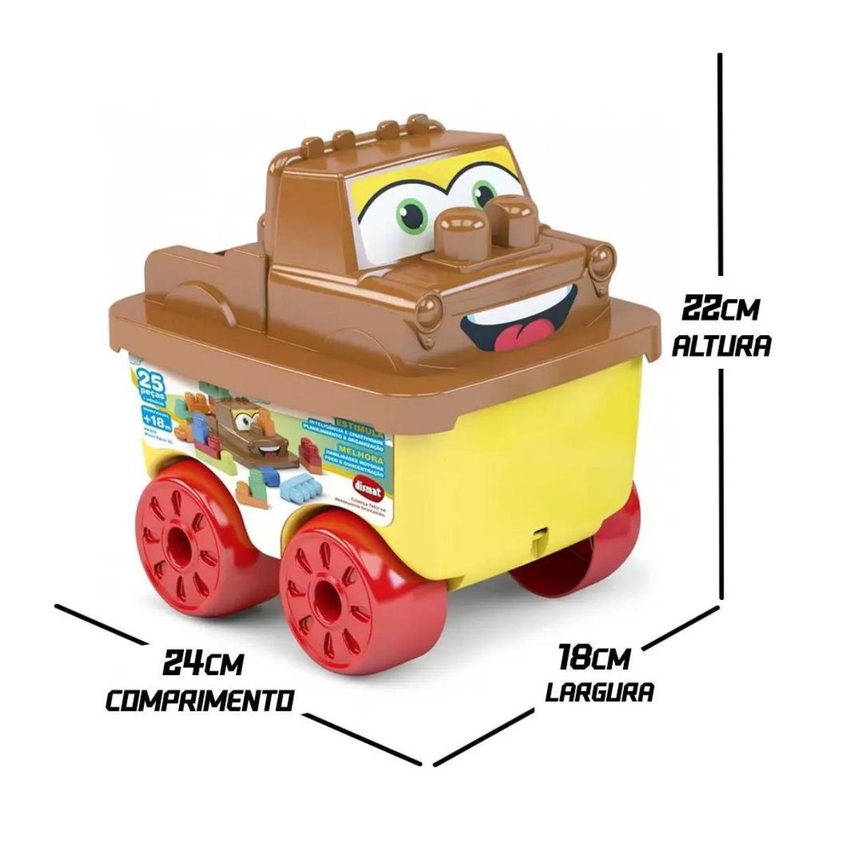 Encontraproduto.com.br - Bloco De Montar Racer Resgate 25 Peças Dismat Mk379