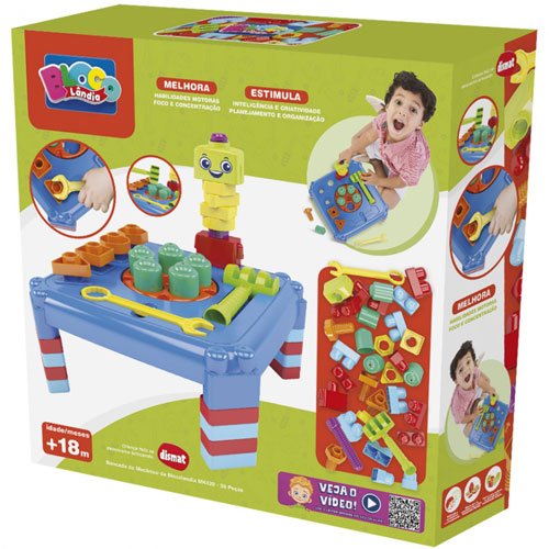 Encontraproduto.com.br - Blocos de Montar - Bancada do Mecanico Blocolandia - MK429 DISMAT