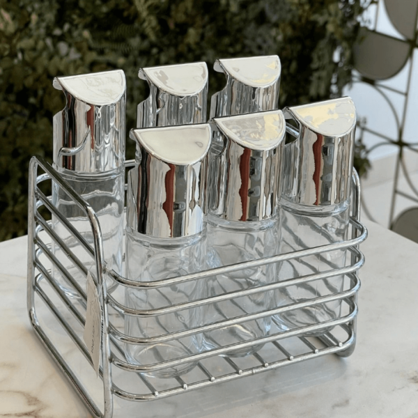 Encontraproduto.com.br - Cesto Multiuso Azeite Temperos Cromado Luxo