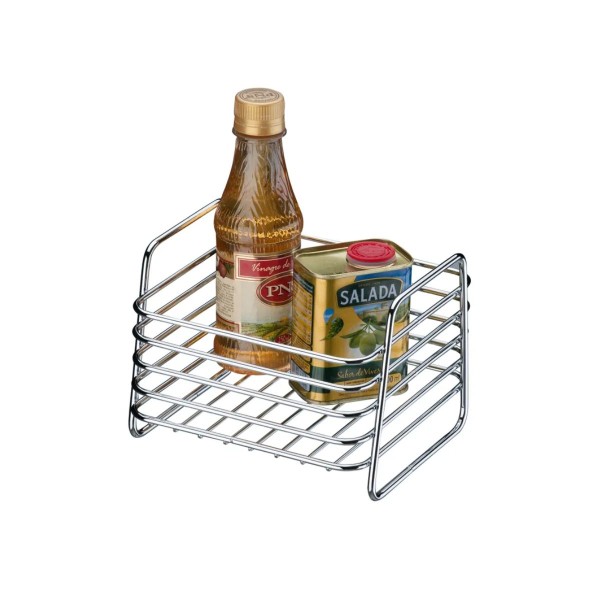 Encontraproduto.com.br - Cesto Multiuso Azeite Temperos Cromado Luxo