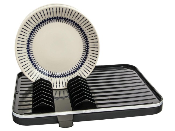 Encontraproduto.com.br - Escorredor De Louças Preto Com Bico Para Escoar Água