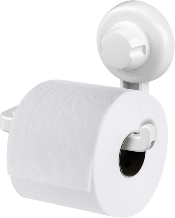 Encontraproduto.com.br - Porta Papel Higiênico Papeleira com Ventosa Branca