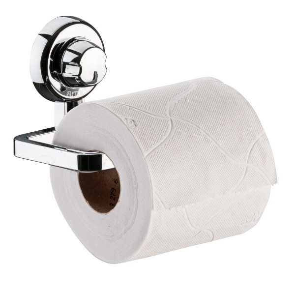Suporte Porta Papel Higiênico Plástico com Ventosa 13cm Cromada Alta Fixação