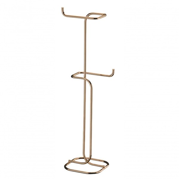 Encontraproduto.com.br - Suporte Para Papel Higiênico Duplo Para Chão Cobre Superiore