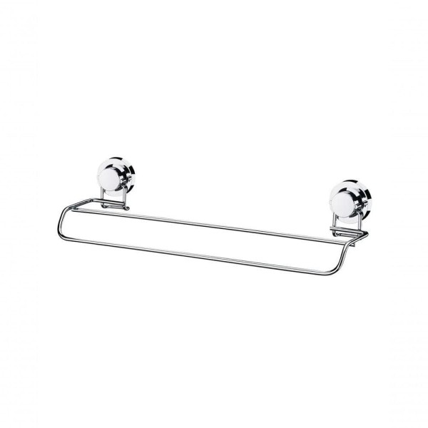 Encontraproduto.com.br - Toalheiro Duplo 45cm com Ventosa Cromado