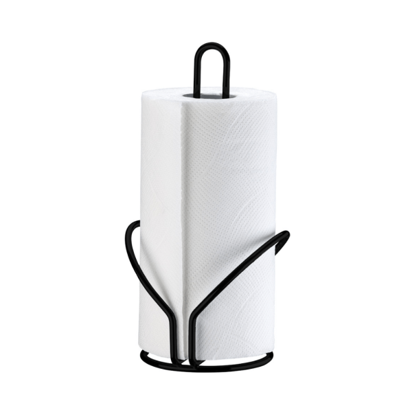 Porta Papel Toalha De Mesa Aço Preto Fosco Black