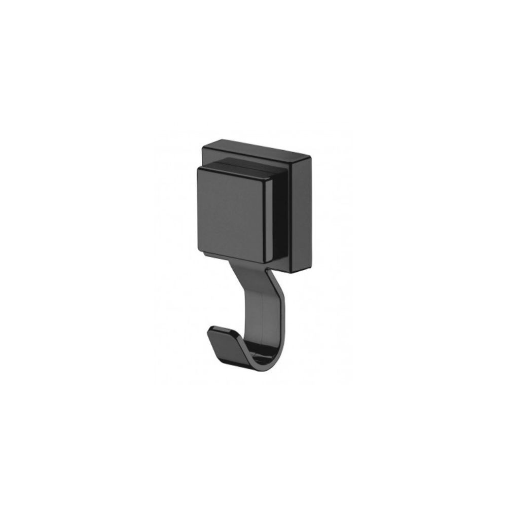 Encontraproduto.com.br - Gancho de Parede Preto Fosco com Ventosa Resistente 11,5cm