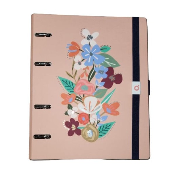 Encontraproduto.com.br - Caderno Fichário A5 Garden Pêssego 14,8x21cm