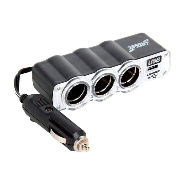 Encontraproduto.com.br - Multi Carregador Automotivo com entrada Usb Luxcar 3719