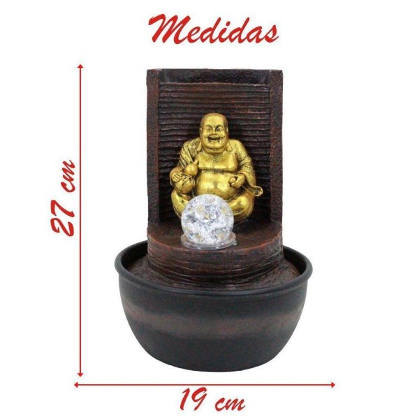 Encontraproduto.com.br - Fonte De água Decorativa Budag Luz De Led Bivolt