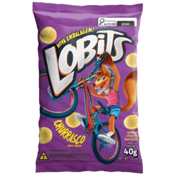 Encontraproduto.com.br - Salgadinho Lobits Churrasco Pacote com 40g