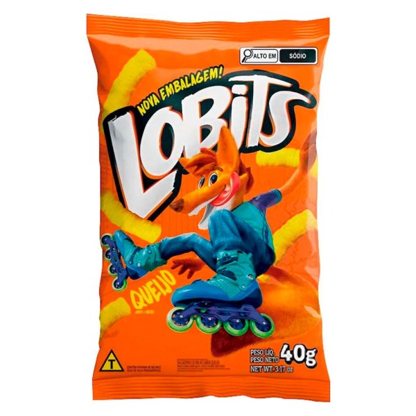 Encontraproduto.com.br - Salgadinho Lobits Queijo 40g c/10 - Milho de Ouro