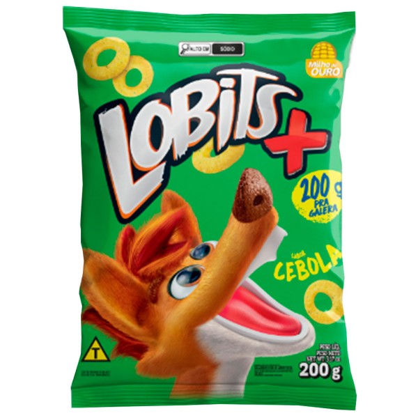 Salgadinho Lobits Cebola 200g - Milho de Ouro
