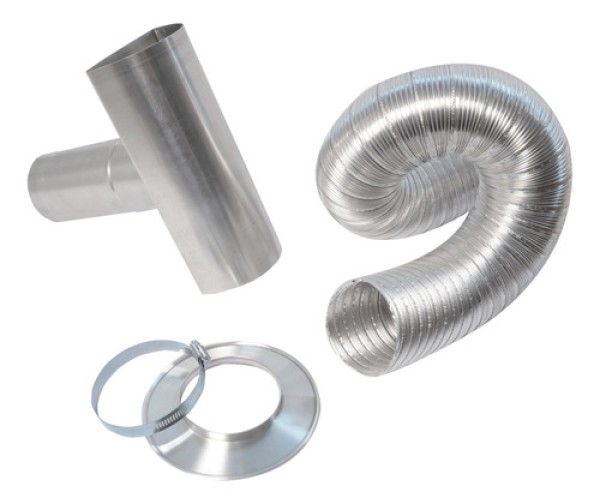 Kit Chaminé Para Aquecedor A Gás Instalação 80mm X 1.5 Metro