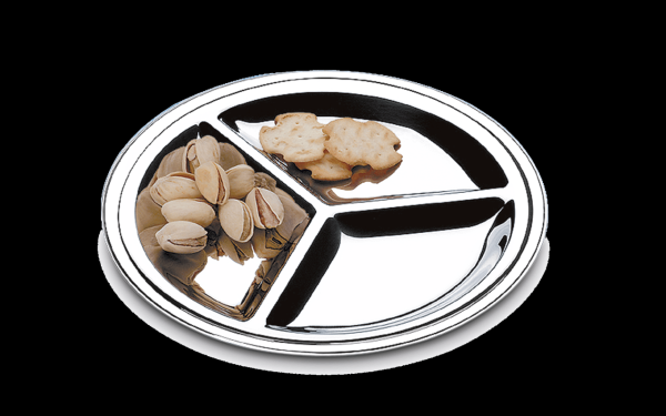 Encontraproduto.com.br - Petisqueira com 3 Divisórias Brinox Arienzo em Aço Inox - 16,5 cm