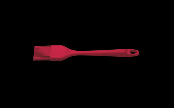 Encontraproduto.com.br - Pincel em silicone Brinox Flex 25,5cm vermelha