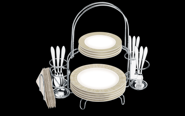 Encontraproduto.com.br - Suporte para Pratos e Talheres Brinox em Aço Cromado