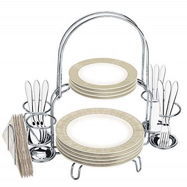 Encontraproduto.com.br - Suporte para Pratos e Talheres Brinox em Aço Cromado