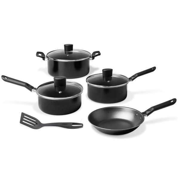 Encontraproduto.com.br - Conjunto de Panelas 5 Peças Antiaderente Brinox Garlic 7225/424 Preta