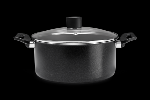 Encontraproduto.com.br - Caçarola com tampa 4,3 litros - Ebony - Brinox 24 x 11 cm 4,3 L