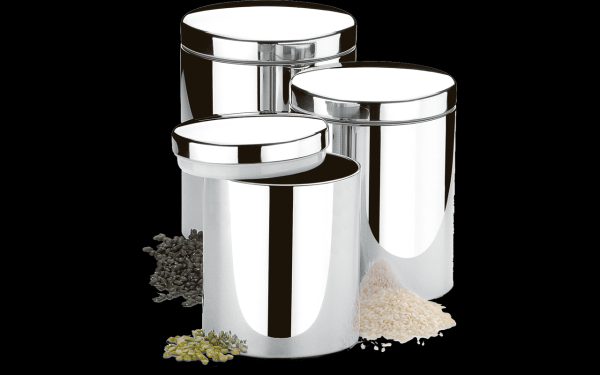 Encontraproduto.com.br - Conjunto Potes P/Mantimentos C/Tampa-3Pcs