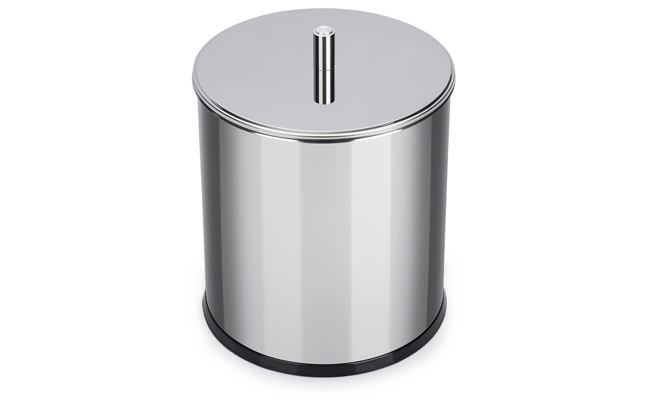 Encontraproduto.com.br - Lixeira Inox  Tampa 5,4litros Decorlinelixeiras Ø 18,5x23cm
