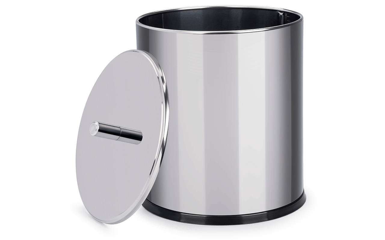Encontraproduto.com.br - Lixeira Inox  Tampa 5,4litros Decorlinelixeiras Ø 18,5x23cm