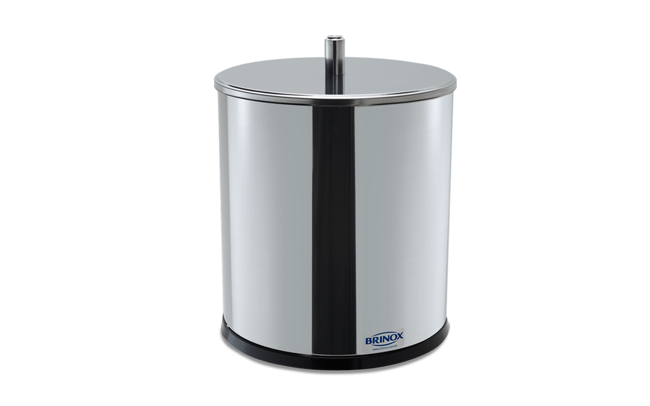 Encontraproduto.com.br - Lixeira Inox  Tampa 5,4litros Decorlinelixeiras Ø 18,5x23cm