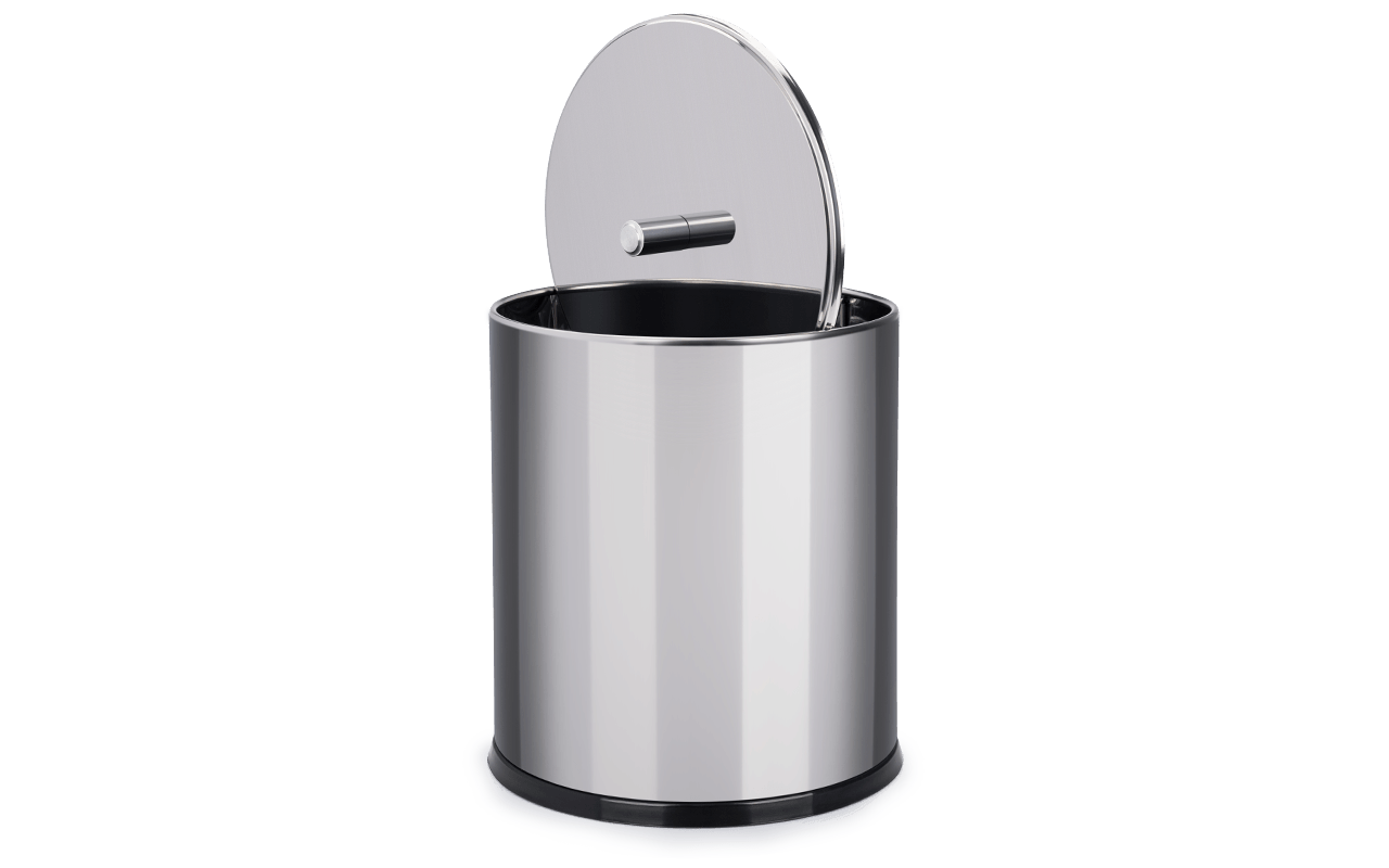 Encontraproduto.com.br - Lixeira Inox  Tampa 5,4litros Decorlinelixeiras Ø 18,5x23cm