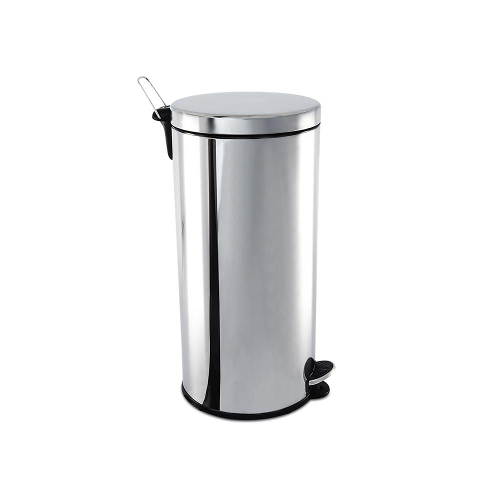 Encontraproduto.com.br - Lixeira Brinox aço inoxidável para cozinhas, escritórios, recepções e banheiros - pedal e balde 30L - Linha Decorline