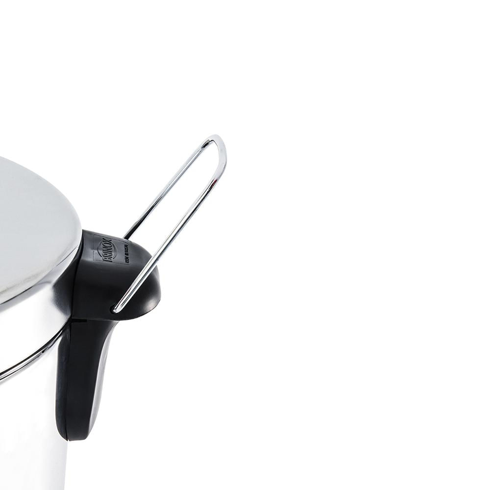 Encontraproduto.com.br - Lixeira Brinox aço inoxidável para cozinhas, escritórios, recepções e banheiros - pedal e balde 30L - Linha Decorline